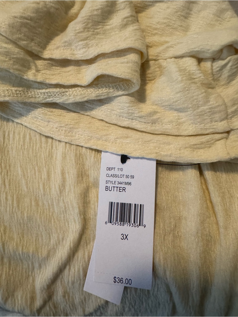 Butter Pale Yellow Knot-Front Short Sleeve Tunic - Picture 3 of 3